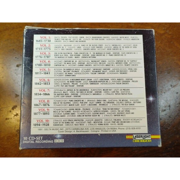 Top 100 Masterpieces Of Classical Music 1685-1928 1-10 Audio CD Set - Picture 3 of 13